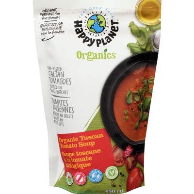 Happy Planet Soupe aux tomates à la toscane biologique 650 ml, 1,38 $/100ml