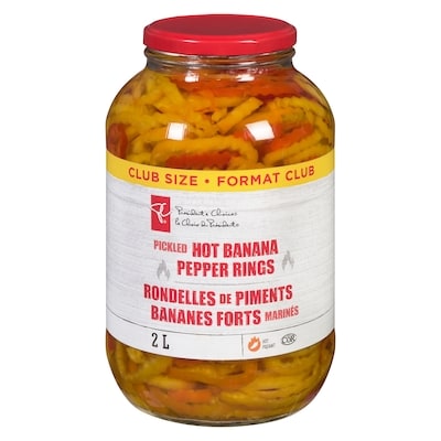 President's Choice Pickled Hot Banana Pepper Rings 2 l, $0.55/100ml