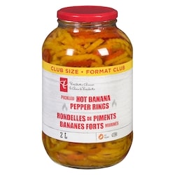 le Choix du Président Rondelles de piments bananes forts marinés 2 l, 0,50 $/100ml