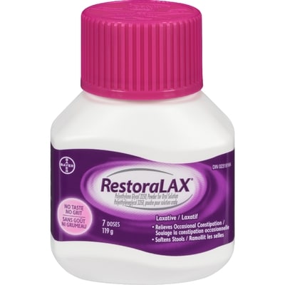 RestoraLAX Poudre laxative soulagement efficace pas de goût, pas de gravier 1 ea, 10,50 $/100g