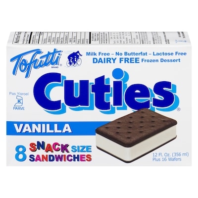 Tofutti Kosher Cuties Snack Size Sandwiches, Vanilla 8x44.0 ml, $1.56/100ml