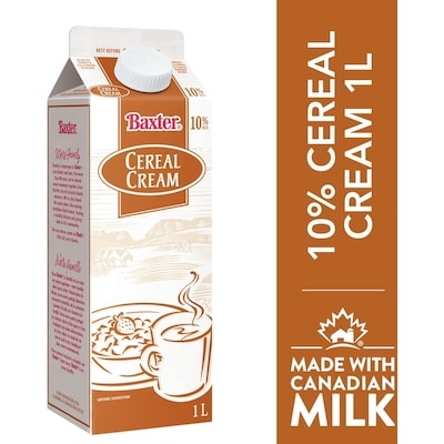 Baxter 10% Cereal Cream 1 l, $0.38/100ml