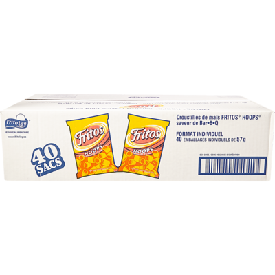 Fritos Grignotines Hoops barbecue 40x57.0 g, 1,49 $/100g