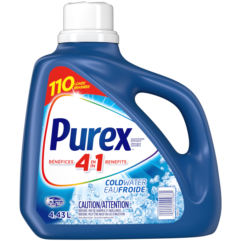 Cold Water 4 in 1 Concentrated Liquid Laundry Detergent, 110 Loads