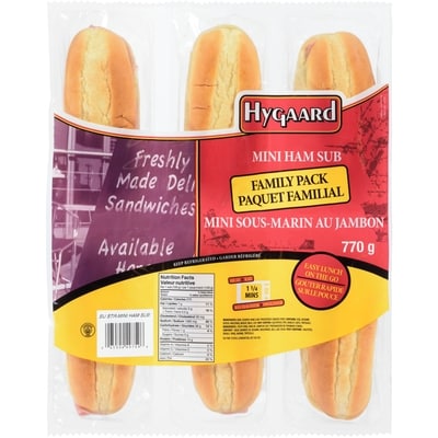 null Mini Ham Subs, Family Pack 770 g, $1.69/100g