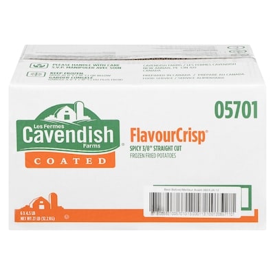 CAVENDISH FARMS Cavendish Spicy Straight Cut Fries 2 kg, $2.45/100g