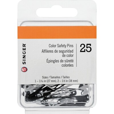Singer Color Safety Pins 25x1.0 ea, $0.20/1ea