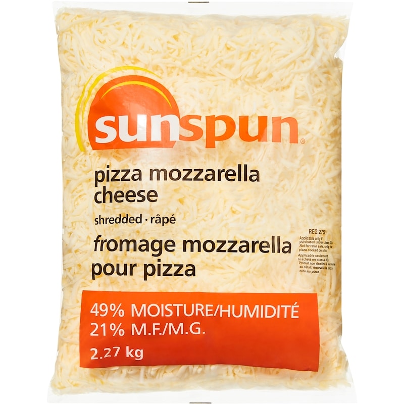 Sunspun Pizza Mozzarella Cheese - 2.27 kg | Wholesale Club