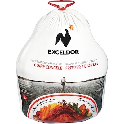 null Dinde assaisonnée, 5 à 7 kg congelée 5,51 $/1kg 2,50 $/1lb