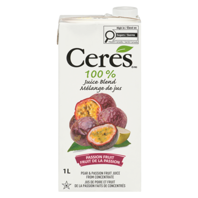 Ceres Kosher Passion Fruit Juice 1 l, $0.50/100ml