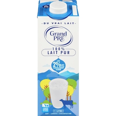 Grand Pré Lait 2 % 1 l, 0,45 $/100ml