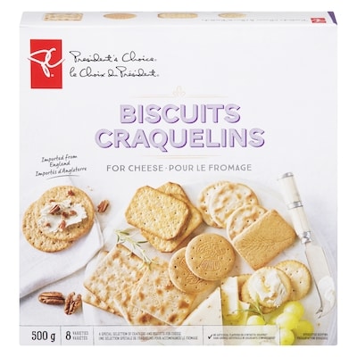 President's Choice Biscuits for Cheese  500 g, $1.60/100g