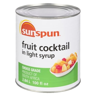 Sunspun Fruit Cocktail in Light Syrup 2.84 l, $0.52/100ml