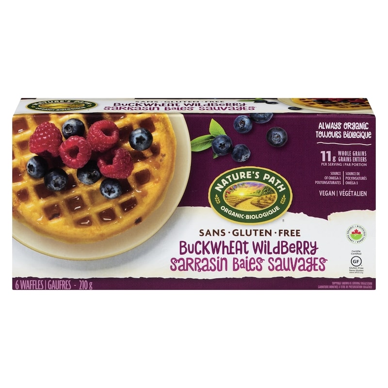 Flax Plus Waffles, Buckwheat Wildberry