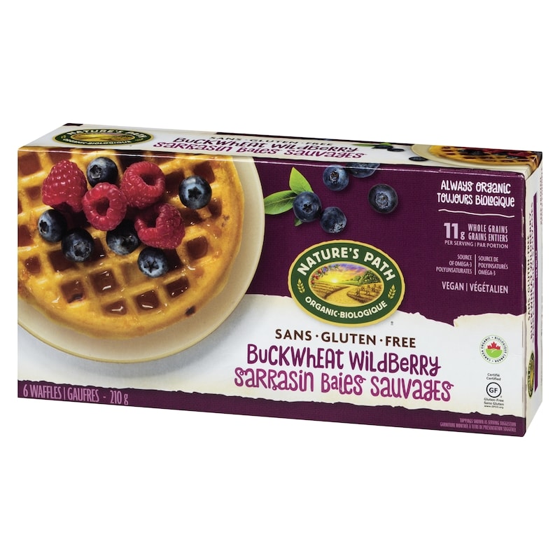 Flax Plus Waffles, Buckwheat Wildberry