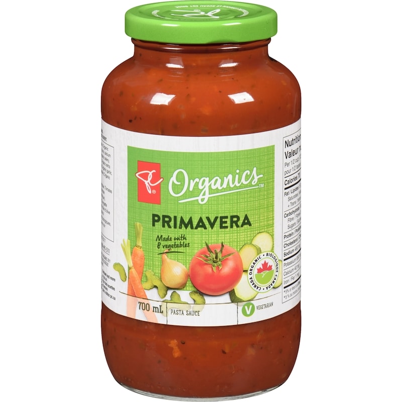 Organic Pasta Sauce, Primavera