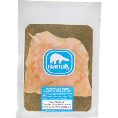 Nanuk Saumon arc-en-ciel fumé Nanuk 70 g, 9,27 $/100g