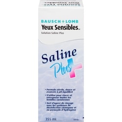 Bausch & Lomb Solution saline Plus Yeux sensibles 355 ml, 1,83 $/100ml