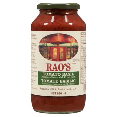 Rao’s Sauce aux tomates et basilic 680 ml, 2,12 $/100ml