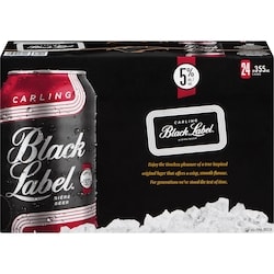 Black Label Beer (ID required at pick-up) 24x355.0 ml, $0.45/100ml