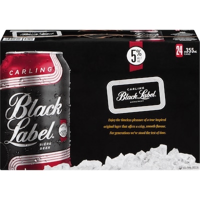 Black Label Beer (ID required at pick-up) 24x355.0 ml, $0.41/100ml