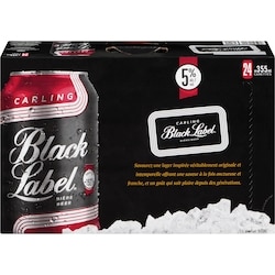 Black Label Bière (Pièce d’identité requise au moment du ramassage) 24x355.0 ml, 0,43 $/100ml