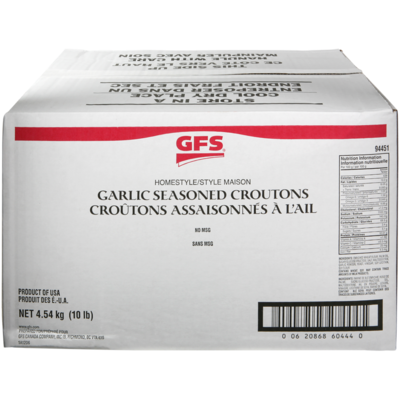 GFS Homestyle Garlic Crouton 4.54 kg, $0.81/100g