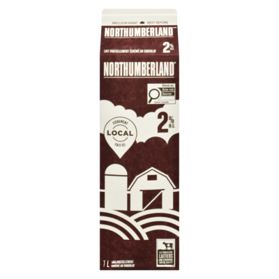 Northumberland Lait au chocolat 2% 1 l, 0,27 $/100ml