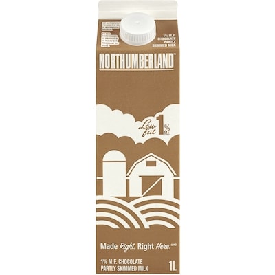 Northumberland 1% Chocolate Milk 1 l, $0.27/100ml