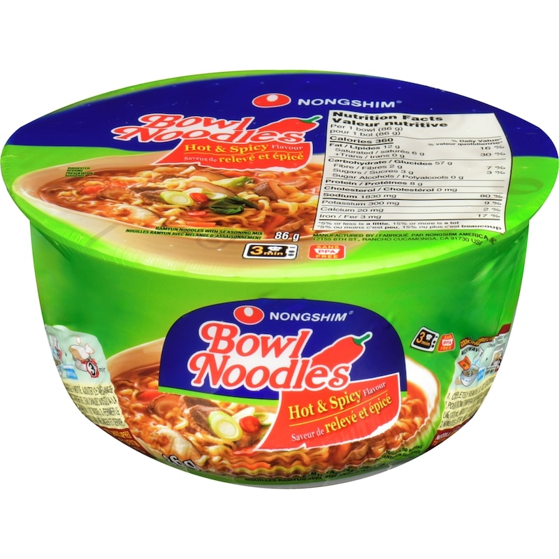 Bowl Noodle Soup Noodles with Soup Mix Hot & Spicy Flavour