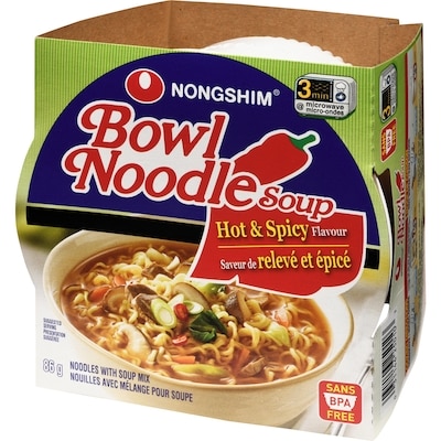 Bowl Noodle Soup Noodles with Soup Mix Hot & Spicy Flavour
