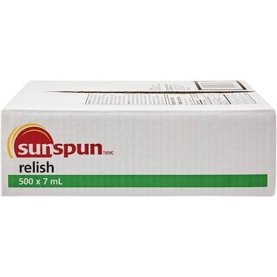 Sunspun Sachets de relish 500x8.0 g, 0,90 $/100g