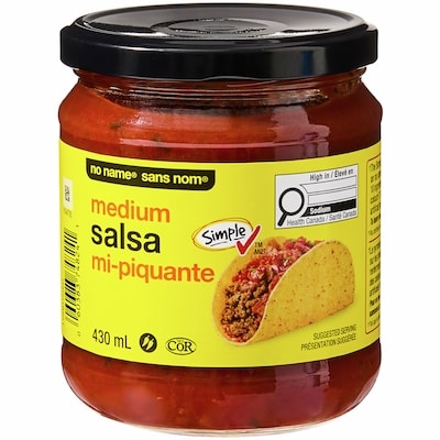 Sans Nom Salsa mi-piquante 430 ml, 0,88 $/100ml