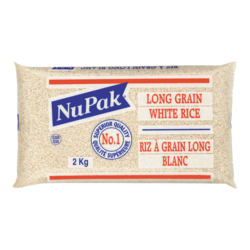 Nupak Long Grain White Rice 2 kg, $0.30/100g