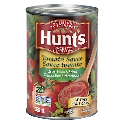 Hunt’s Sauce tomates italiennes 398 ml, 0,70 $/100ml