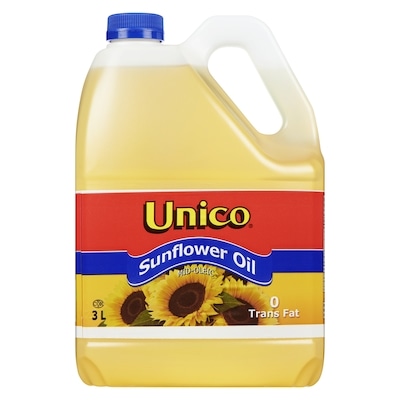 Unico Sunflower Oil 3 l, $0.54/100ml