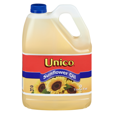 Unico Sunflower Oil 3 l, $0.53/100ml