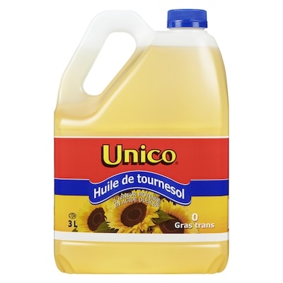 Unico Huile de tournesol 3 l, 0,50 $/100ml