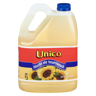 Unico Huile de tournesol 3 l, 0,50 $/100ml