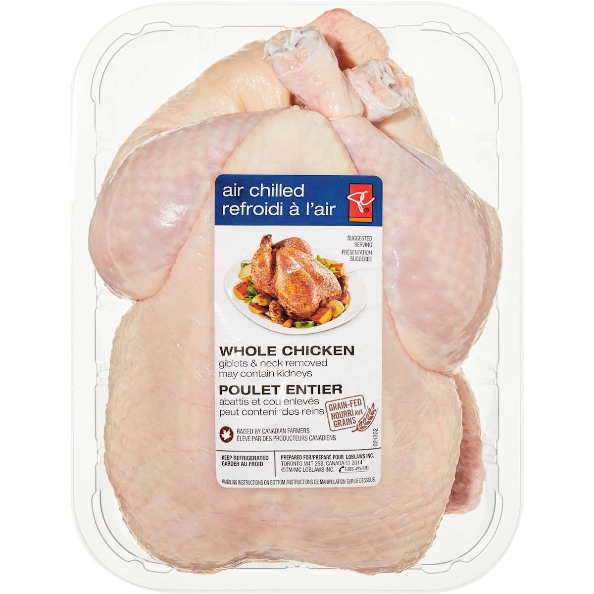 le Choix du Président Poulet entier refroidi à l’air 11,00 $/1kg 4,99 $/1lb
