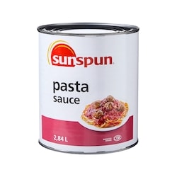 Sunspun Pasta Sauce 2.84 l, $0.28/100ml