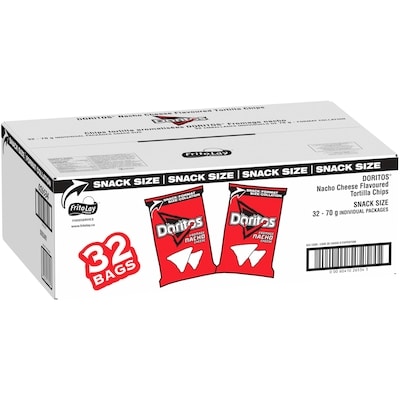 Doritos Croustilles fromage nacho 32x70.0 g, 1,61 $/100g