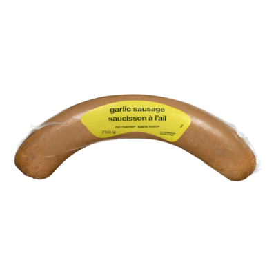 No Name Garlic Sausage Coil 750 g, $1.73/100g