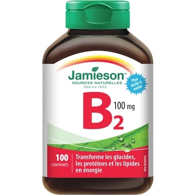 Jamieson Vitamine B2 100 mg 100 ea, 0,12 $/1ch
