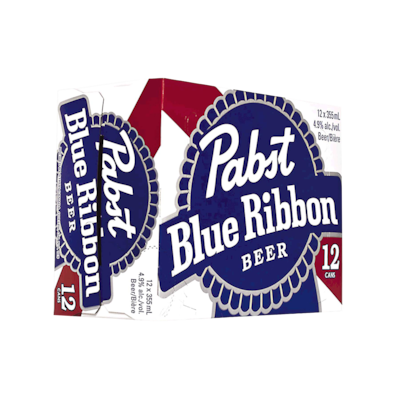 Pabst Blue Ribbon Beer (ID required at pick-up) 12x355.0 ml, $0.48/100ml