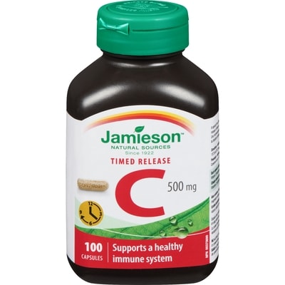 Jamieson Vitamin C 500 mg Timed Release Capsules 100 ea, $0.21/1ea
