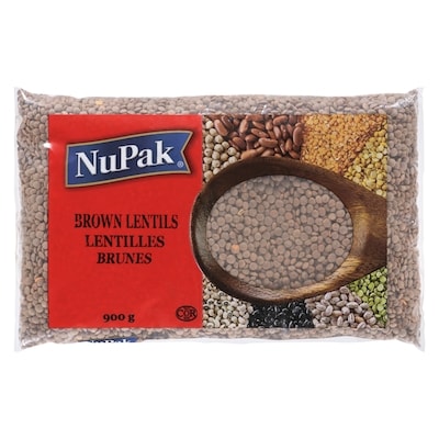 Nupak Brown Lentils 900 g, $0.53/100g