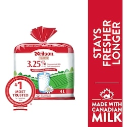 Neilson 3.25% Microfiltered Milk 4 l, $0.19/100ml