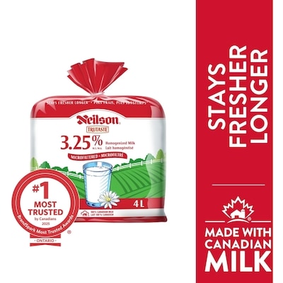 Neilson 3.25% Microfiltered Milk 4 l, $0.14/100ml