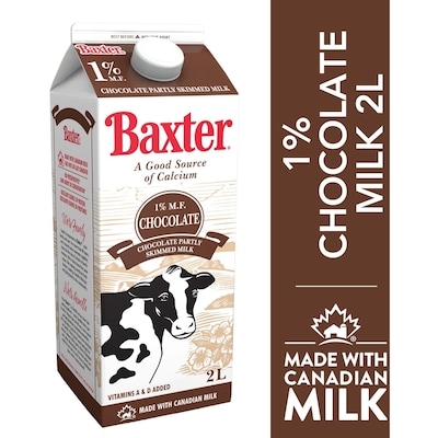 Baxter 1% Chocolate Partly Skimmed Milk 2 l, $0.28/100ml